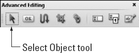 The Advanced Editing toolbar contains the Select Object tool.