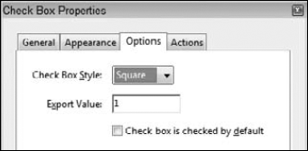 Click Options can change the Export Value to 1.