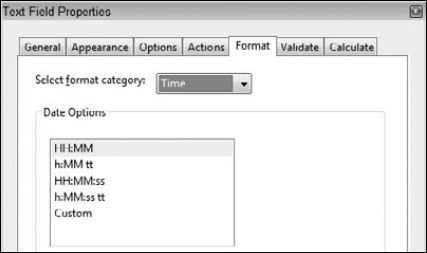 Open the Format tab, and choose Time from the Select format category drop-down menu. Choose a time format from the list window.