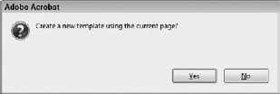 Click OK in the alert dialog box to create a template.