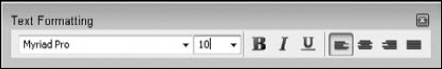 The Text Formatting toolbar