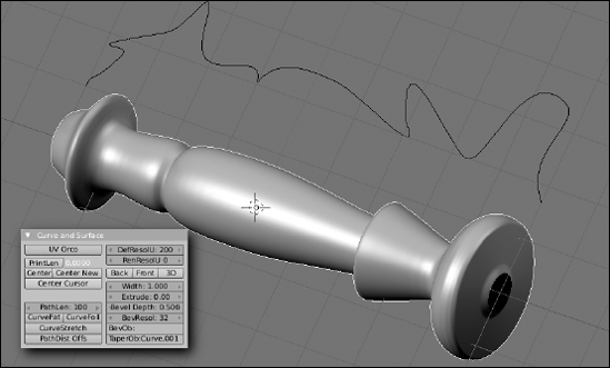 Using a TaperOb to control a curve's lengthwise shape.