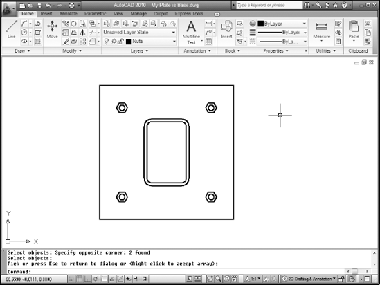 Buttoned-down base plate.