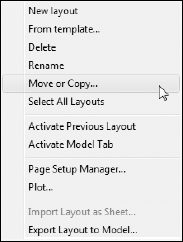 The Quick View Layouts right-click menu.