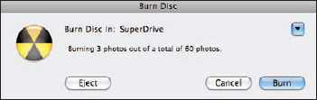 The final Burn Disc dialog.