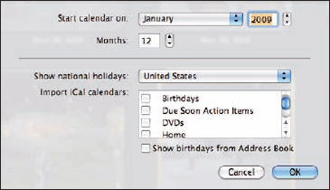 Add special dates to your calendar.