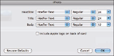 The Modify Text dialog.