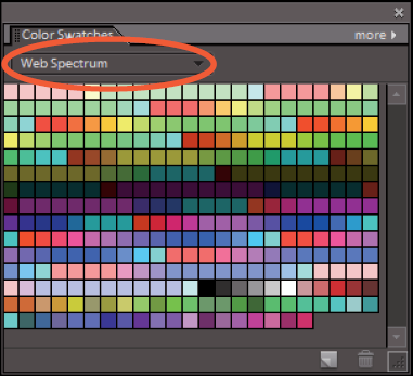 Choose a Web Safe color palette from the drop-down list.