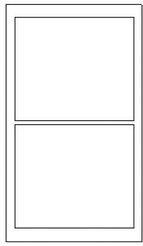 A window drawn with absolute coordinates.