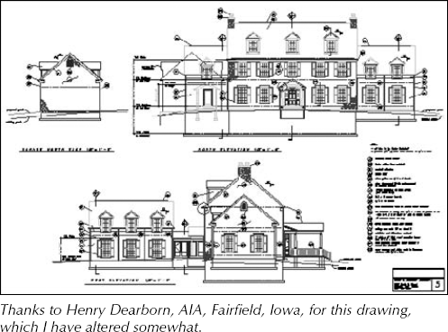 Drawings are usually oriented horizontally, as in this example.