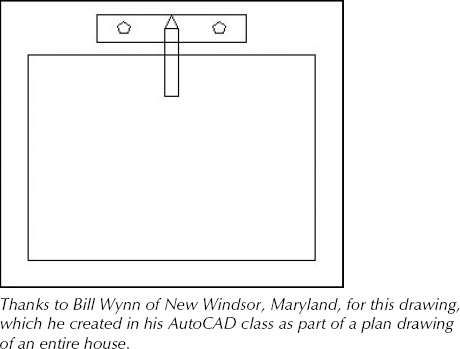 The completed sink, drawn with rectangles and polygons.