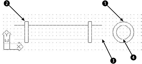 A pipe with cross-section.