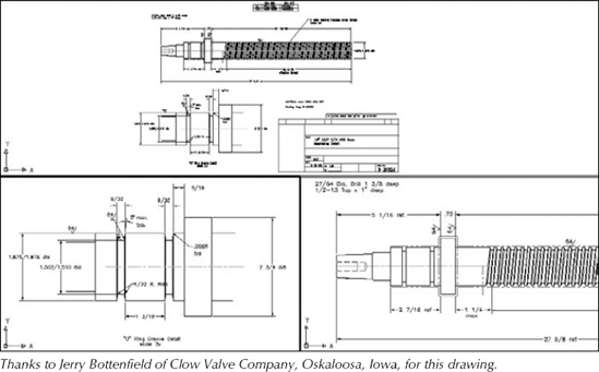 A drawing showing three tiled viewports with a different view in each viewport.