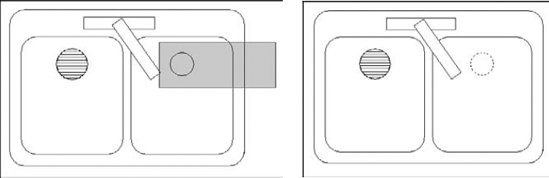 Selecting objects with a window. The window selects only objects that lie entirely within the window.