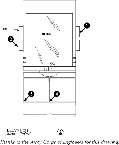 A lavatory cabinet.