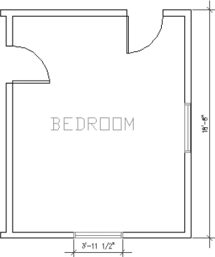 The bedroom with two linear dimensions.