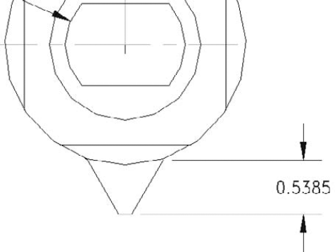 By dragging the mouse cursor to the right, you can create a vertical dimension for this angled line. The vertical dimension measures the change in the Y coordinates of the line, not the length of the line.