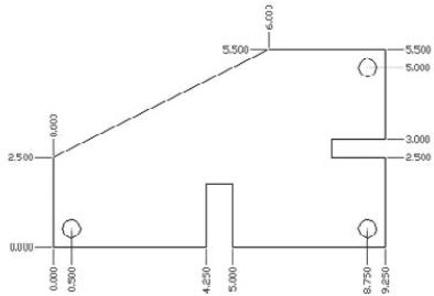 The dimensioned template.