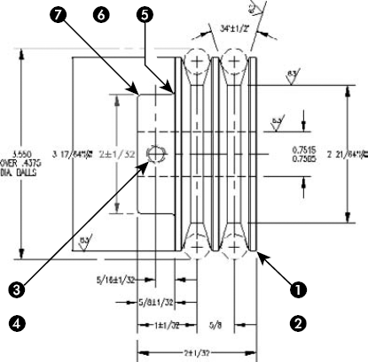 A set of pulleys.