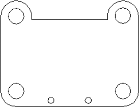 The outer profile and the six circles can all be turned into regions. The circles could then be subtracted from the outer profile to create a surface with six holes.