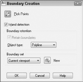 Boundary Creation dialog box.