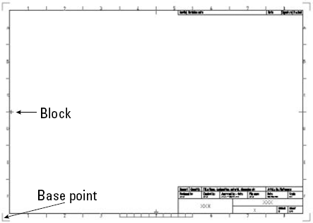 This titleblock is a block. Its base point is at the lower-left corner.