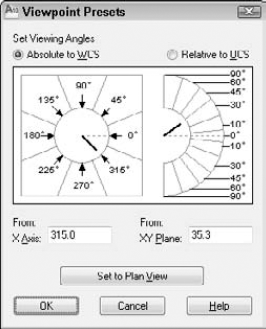 The Viewpoint Presets dialog box.