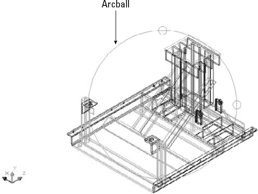 3D Orbit's Free mode uses an arcball.