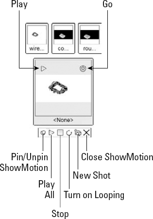 The ShowMotion toolbar lets you control your presentation.