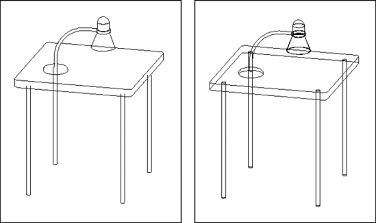 Flatshot can create a 2D representation of 3D objects with or without hidden lines.