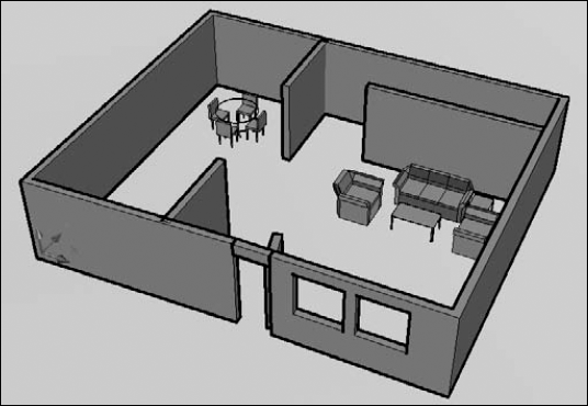 You can draw walls by using the POLYSOLID command.