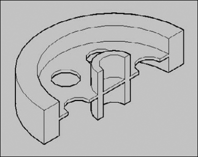 The result of slicing a solid and retaining one of the resulting pieces.