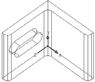 The filleted mounting angle.