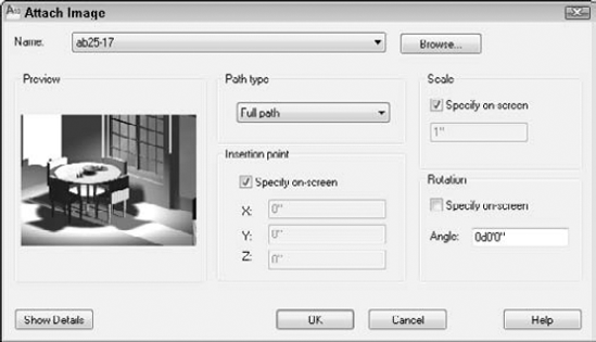 The Attach Image dialog box.