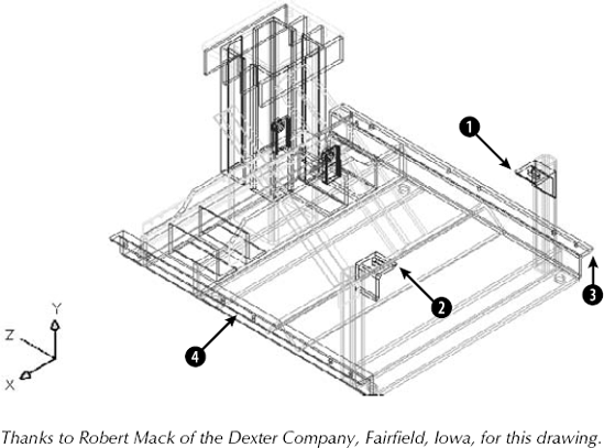 The base assembly frame.