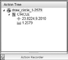 The Action Tree window shows you the contents of the macro.