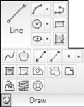 The AutoCAD Draw panel of the Home tab as it appears in the 2D Drafting & Annotation workspace.