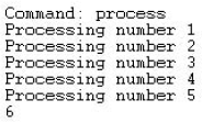 The result of the process function.