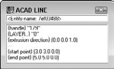 Getting information about a drawing object from Visual LISP.