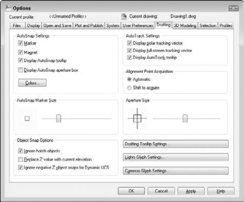 The Drafting tab.