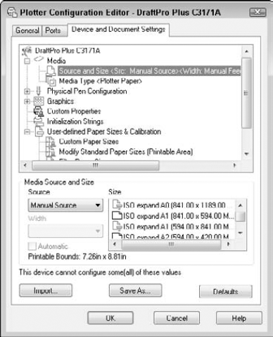 Configuring your plotter