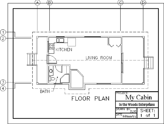 The latest version of the cabin drawing