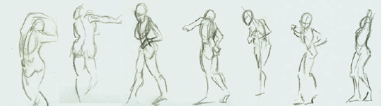 An example of gesture drawing