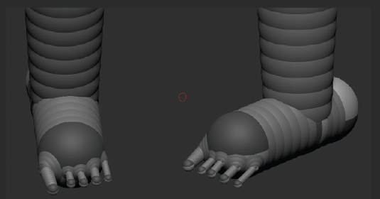 Adding toes to the feet