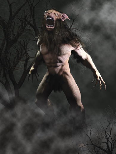 Fantasy characters like this werewolf work best when the anatomy has some basis in reality.