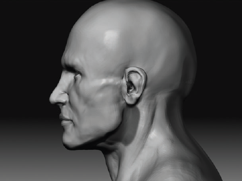 Masking the angle of the mandible to help create a sharp edge to the Masseter muscle of the jaw