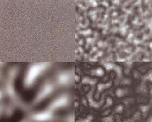 Four variations of Perlin noise