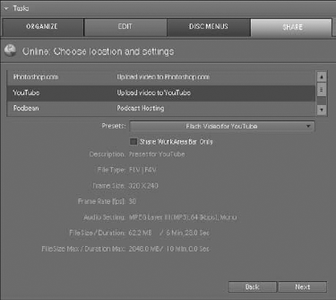 Exporting your movie to YouTube is easy.