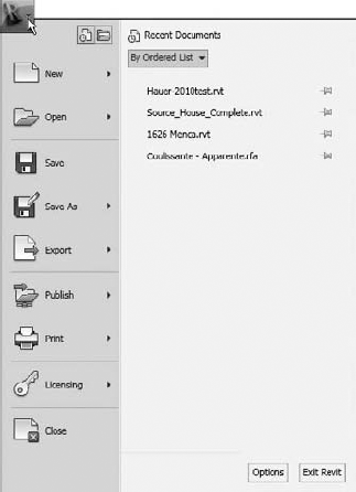 The Application Menu.