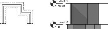 Modifying the view range for the footing of a wall makes the footing visible in plan view.